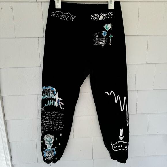 Saint JHN Not a Cult Black Sweatpants size Small - Picture 6 of 8